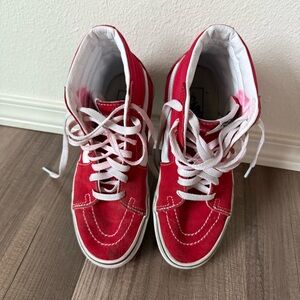 Vans Kids Red High-Top Sneakers